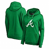 Women Atlanta Braves Fanatics Branded Kelly Green St. Patrick's Day White Logo Pullover Hoodie,baseball caps,new era cap wholesale,wholesale hats